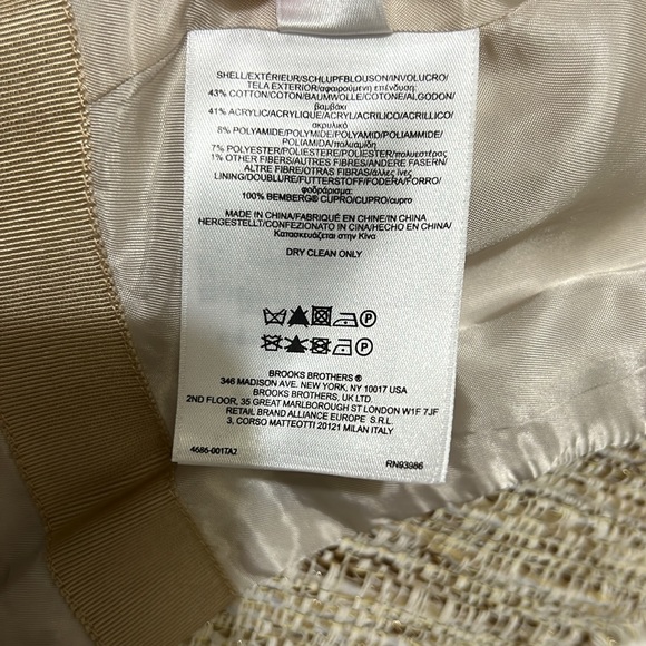 Brooks Brothers Cream Textured Blazer - Picture 9 of 9